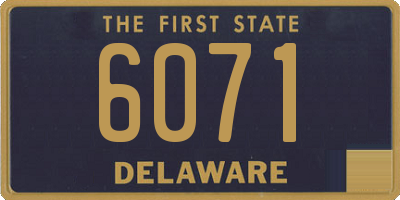 DE license plate 6071