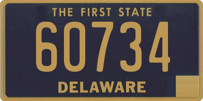 DE license plate 60734