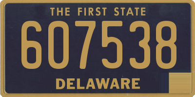 DE license plate 607538