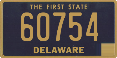 DE license plate 60754