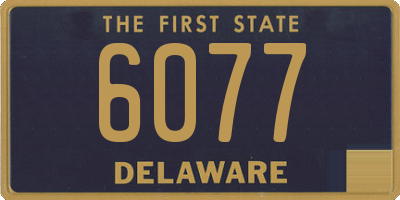 DE license plate 6077