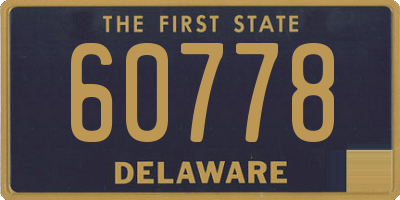 DE license plate 60778