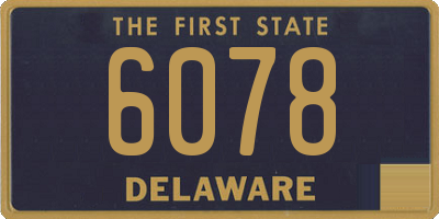 DE license plate 6078