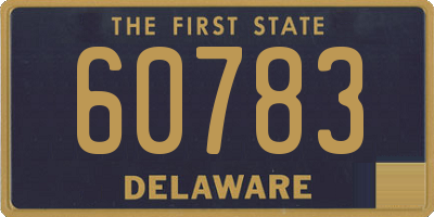 DE license plate 60783