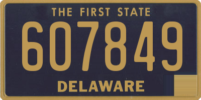 DE license plate 607849