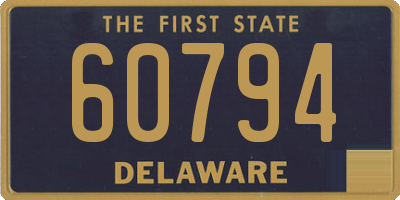 DE license plate 60794