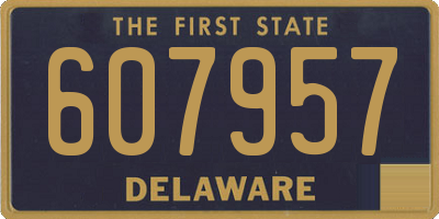 DE license plate 607957