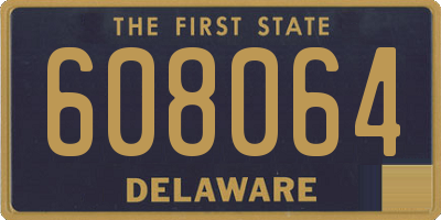 DE license plate 608064