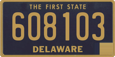DE license plate 608103