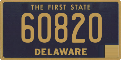 DE license plate 60820