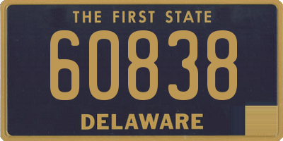 DE license plate 60838