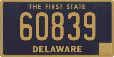 DE license plate 60839