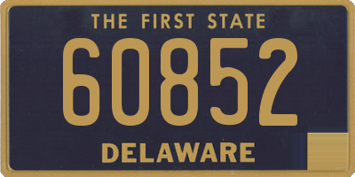 DE license plate 60852