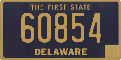 DE license plate 60854