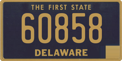 DE license plate 60858