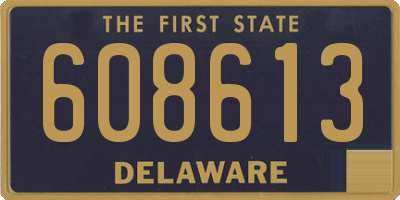 DE license plate 608613