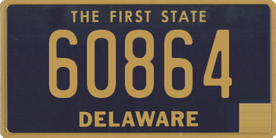 DE license plate 60864