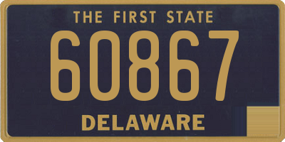 DE license plate 60867