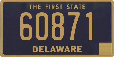 DE license plate 60871