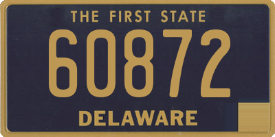 DE license plate 60872