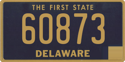 DE license plate 60873
