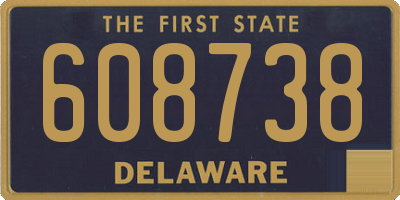 DE license plate 608738