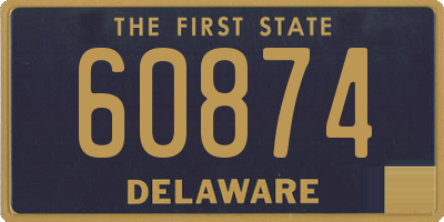 DE license plate 60874