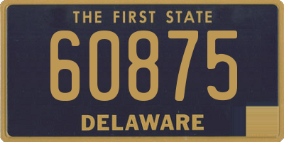 DE license plate 60875