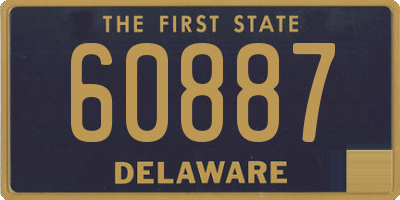 DE license plate 60887