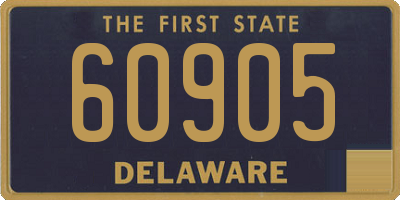 DE license plate 60905