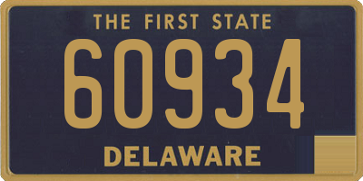 DE license plate 60934