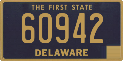 DE license plate 60942