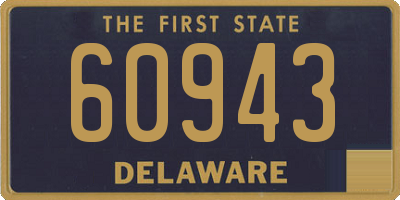 DE license plate 60943