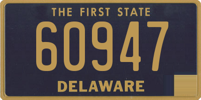 DE license plate 60947
