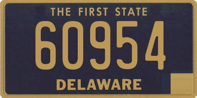 DE license plate 60954