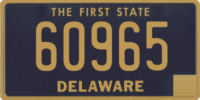 DE license plate 60965