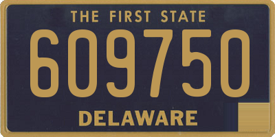 DE license plate 609750