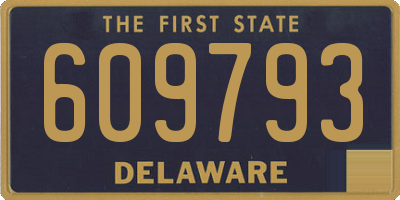 DE license plate 609793