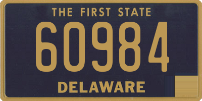 DE license plate 60984