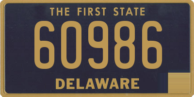 DE license plate 60986