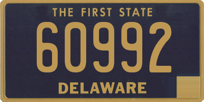 DE license plate 60992