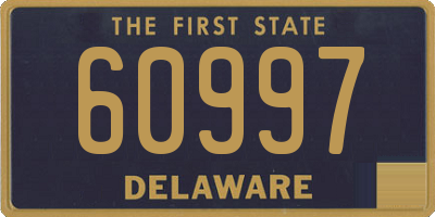 DE license plate 60997