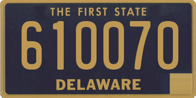 DE license plate 610070