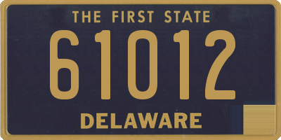 DE license plate 61012