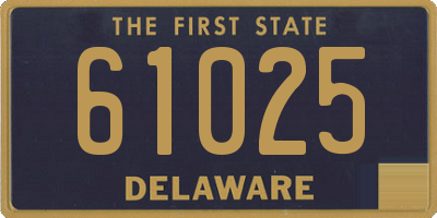 DE license plate 61025