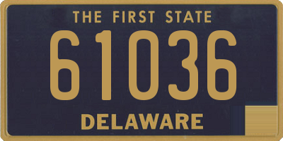 DE license plate 61036