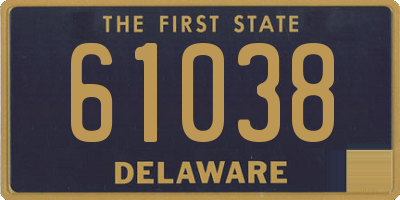 DE license plate 61038