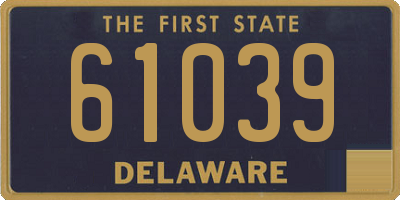 DE license plate 61039