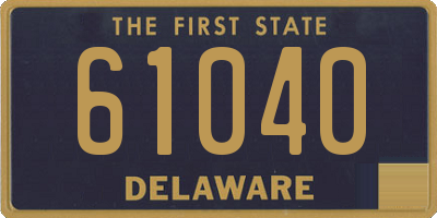 DE license plate 61040