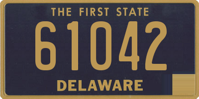 DE license plate 61042